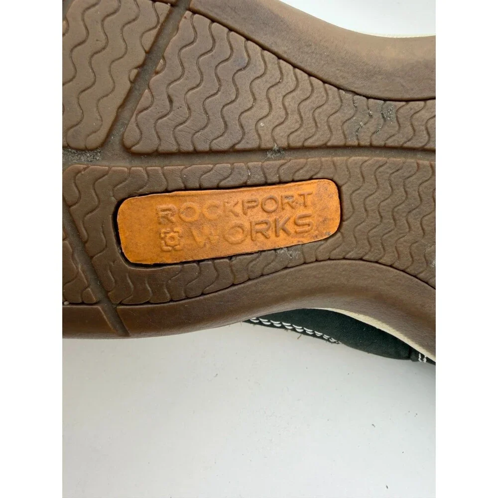 Rockport Works Steel Toe Boat Shoes Men's 9M Brown Leather ASTM F2413 RK670